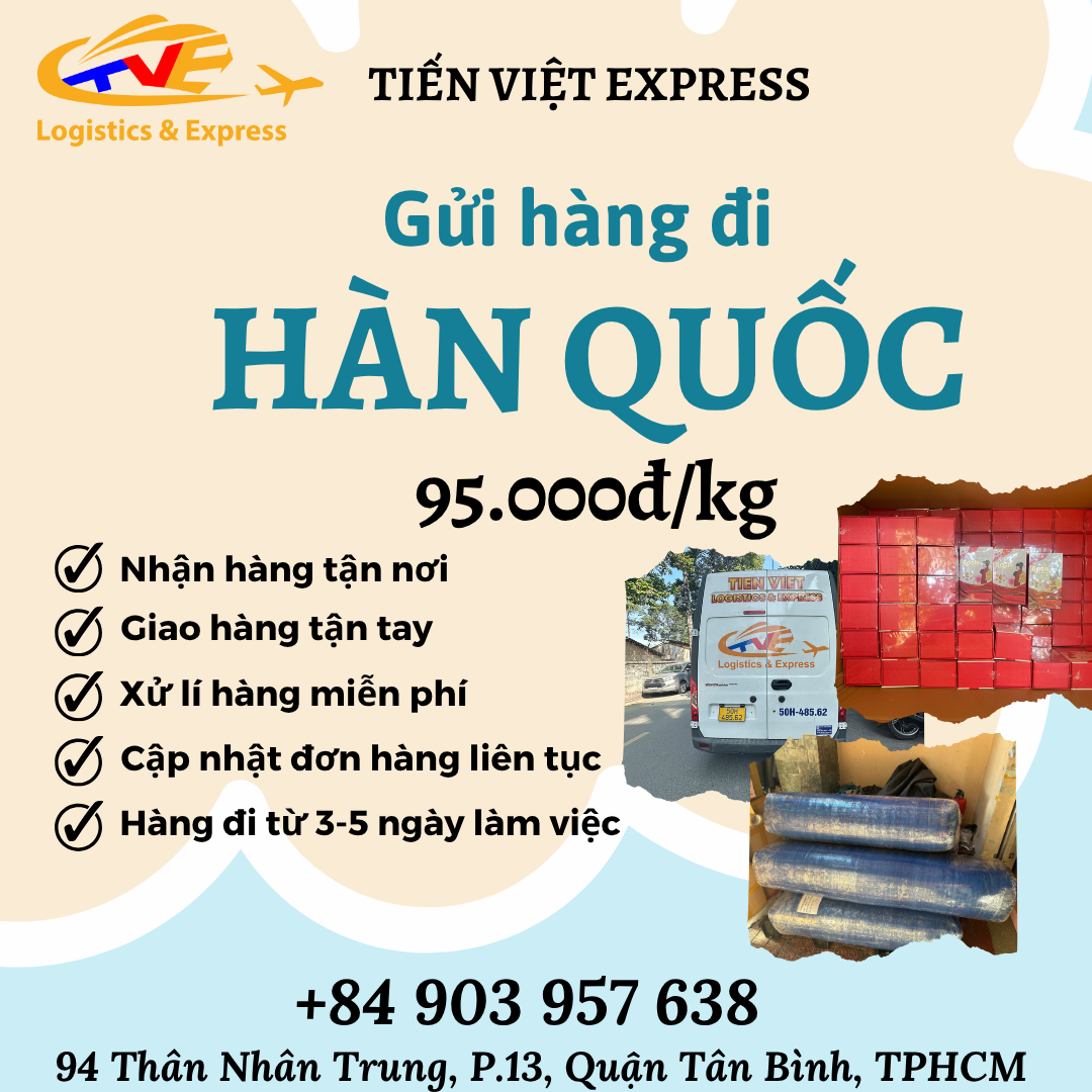 Gửi hàng đi Hàn Quốc - Tiến Việt Express